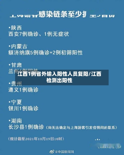 江西1例省外输入阳性人员复阳/江西检测出阳性-第2张图片