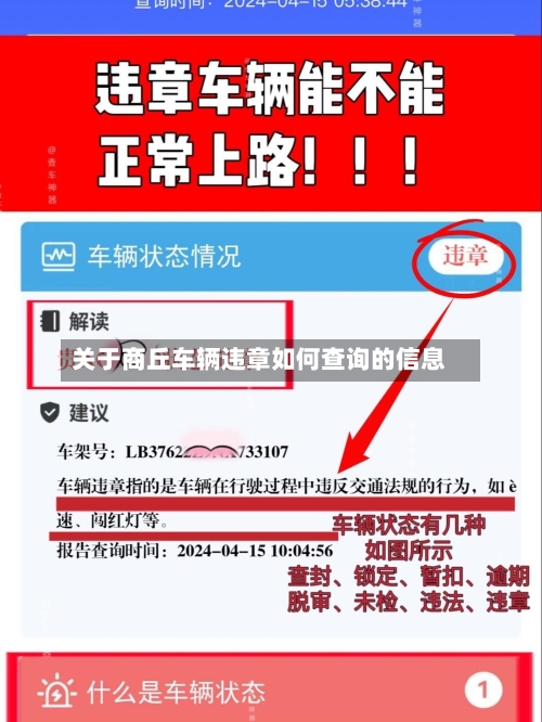 关于商丘车辆违章如何查询的信息-第1张图片