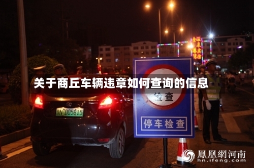 关于商丘车辆违章如何查询的信息-第2张图片
