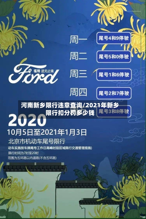 河南新乡限行违章查询/2021年新乡限行扣分罚多少钱-第1张图片
