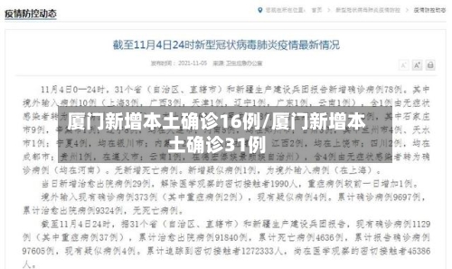 厦门新增本土确诊16例/厦门新增本土确诊31例-第1张图片