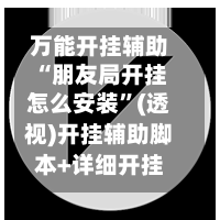 万能开挂辅助“朋友局开挂怎么安装”(透视)开挂辅助脚本+详细开挂安装教程-第3张图片