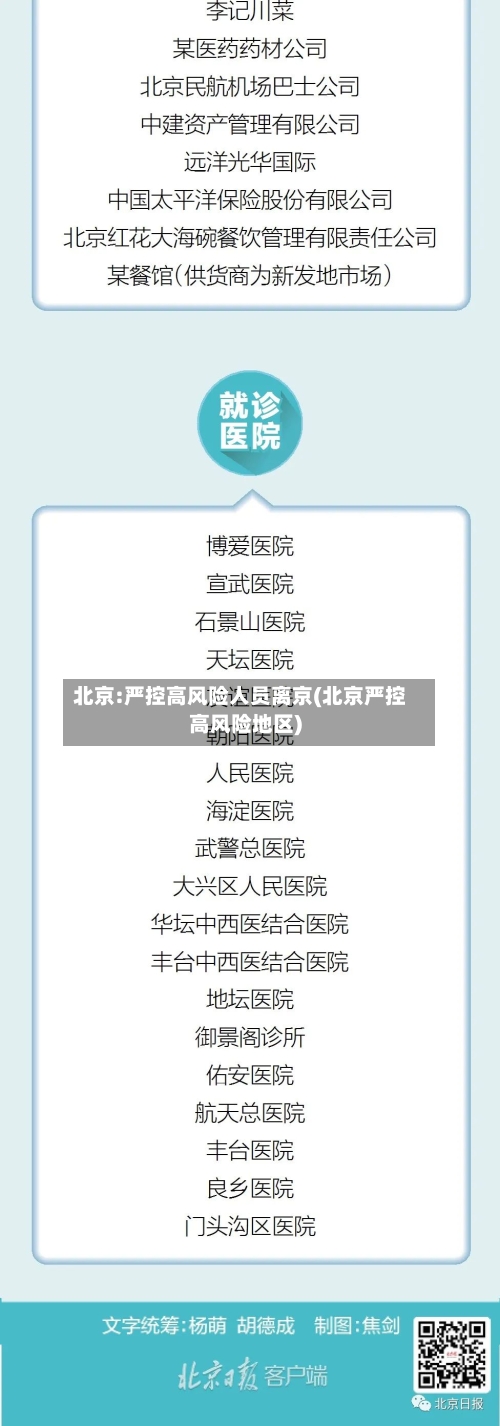 北京:严控高风险人员离京(北京严控高风险地区)-第1张图片