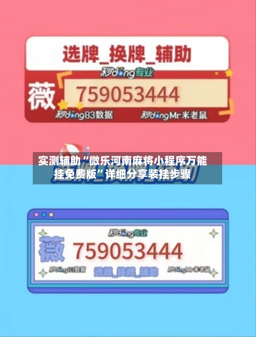 实测辅助“微乐河南麻将小程序万能挂免费版”详细分享装挂步骤-第3张图片