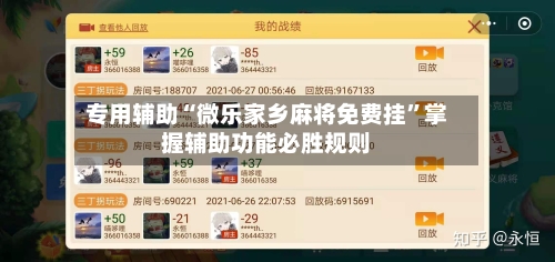 专用辅助“微乐家乡麻将免费挂”掌握辅助功能必胜规则-第1张图片