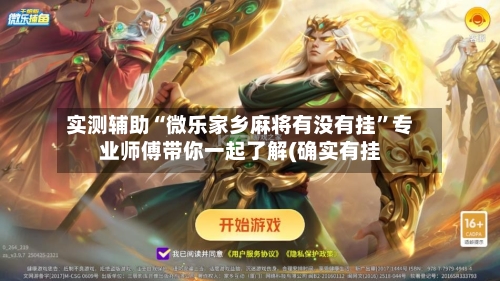 实测辅助“微乐家乡麻将有没有挂”专业师傅带你一起了解(确实有挂-第3张图片