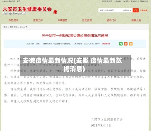 安徽疫情最新情况(安徽 疫情最新数据消息)-第2张图片