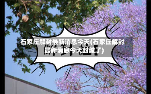 石家庄解封最新消息今天(石家庄解封最新消息今天封城了)-第2张图片