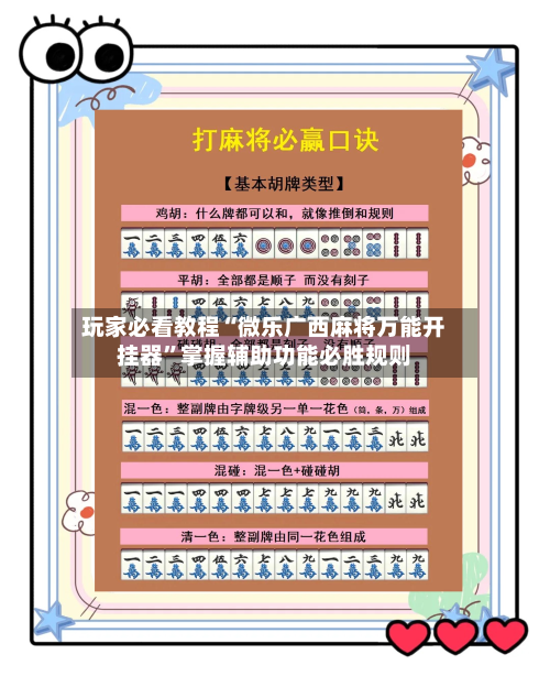 玩家必看教程“微乐广西麻将万能开挂器	”掌握辅助功能必胜规则-第3张图片