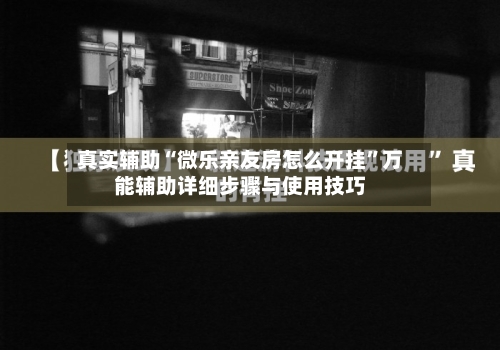真实辅助“微乐亲友房怎么开挂”万能辅助详细步骤与使用技巧-第3张图片