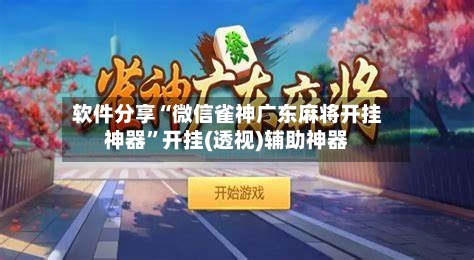 软件分享“微信雀神广东麻将开挂神器	”开挂(透视)辅助神器-第2张图片