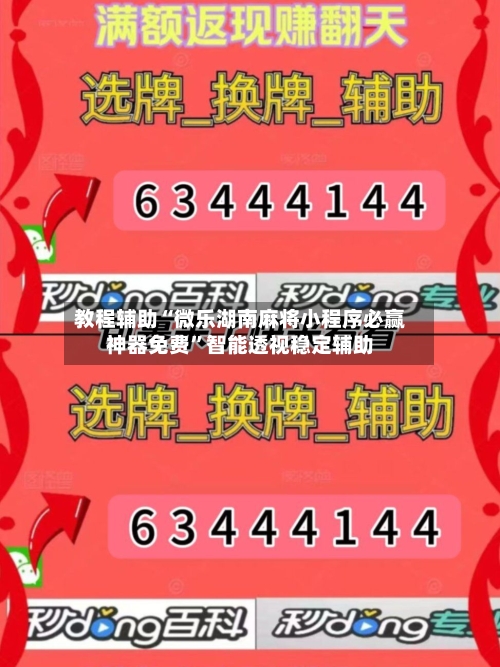 教程辅助“微乐湖南麻将小程序必赢神器免费”智能透视稳定辅助-第3张图片