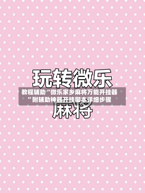 教程辅助“微乐家乡麻将万能开挂器”附辅助神器开挂脚本详细步骤-第3张图片