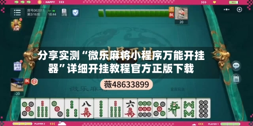 分享实测“微乐麻将小程序万能开挂器”详细开挂教程官方正版下载-第2张图片