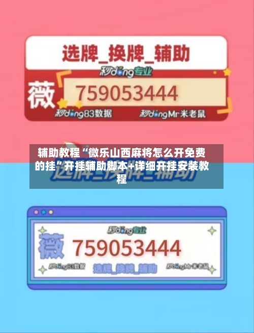 辅助教程“微乐山西麻将怎么开免费的挂”开挂辅助脚本+详细开挂安装教程-第3张图片