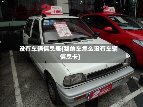 没有车辆信息表(我的车怎么没有车辆信息卡)-第1张图片