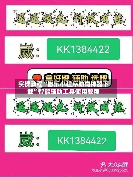 实操教程“微乐小程序助赢神器下载”智能辅助工具使用教程-第1张图片