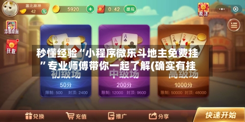 秒懂经验“小程序微乐斗地主免费挂”专业师傅带你一起了解(确实有挂-第1张图片
