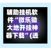 辅助挂机软件“微乐锄大地开挂神器下载	”(透视)开挂辅助脚本+详细开挂安装教程-第3张图片