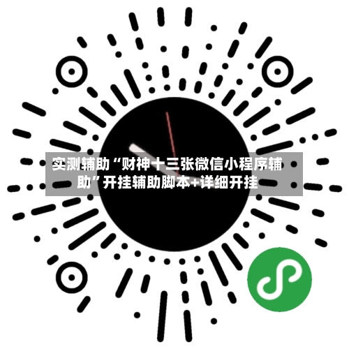 实测辅助“财神十三张微信小程序辅助”开挂辅助脚本+详细开挂-第2张图片