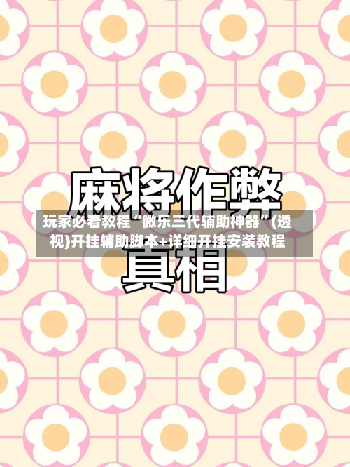 玩家必看教程“微乐三代辅助神器	”(透视)开挂辅助脚本+详细开挂安装教程-第2张图片