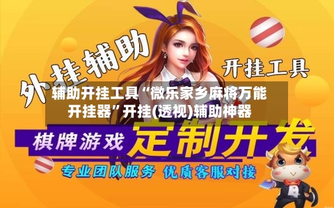 辅助开挂工具“微乐家乡麻将万能开挂器”开挂(透视)辅助神器-第2张图片