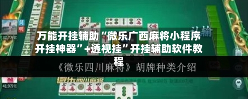 万能开挂辅助“微乐广西麻将小程序开挂神器”+透视挂	”开挂辅助软件教程-第2张图片
