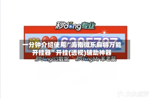 一分钟介绍使用“海南微乐麻将万能开挂器	”开挂(透视)辅助神器-第3张图片