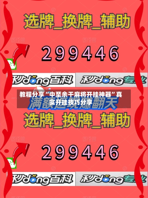 教程分享“中至余干麻将开挂神器”真实开挂技巧分享-第3张图片