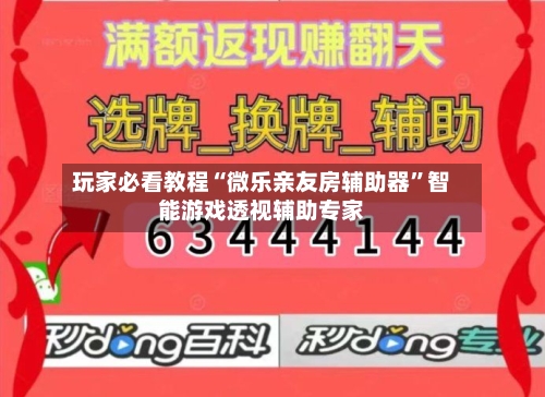 玩家必看教程“微乐亲友房辅助器”智能游戏透视辅助专家-第3张图片