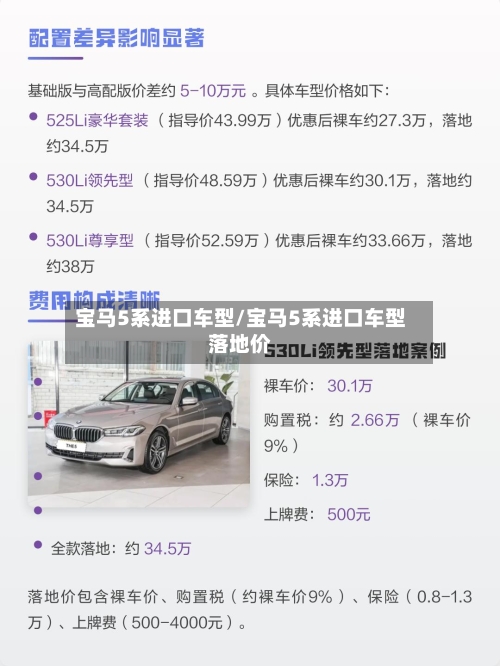宝马5系进口车型/宝马5系进口车型落地价-第1张图片