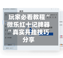 玩家必看教程“微乐红十记牌器”真实开挂技巧分享-第3张图片