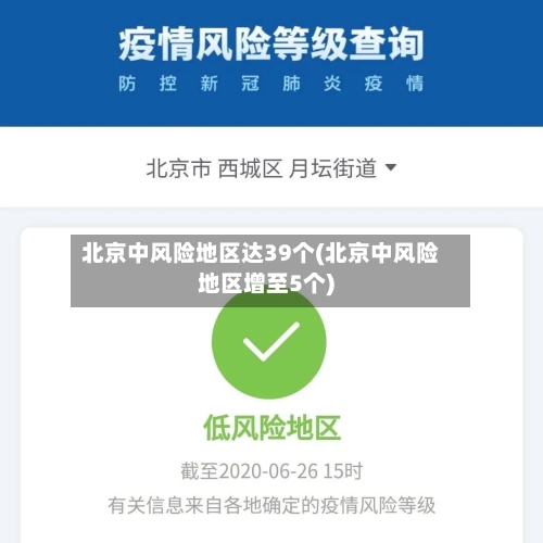 北京中风险地区达39个(北京中风险地区增至5个)-第2张图片