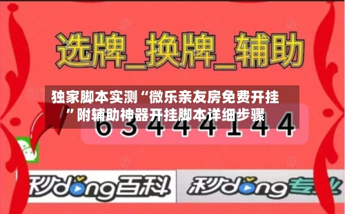 独家脚本实测“微乐亲友房免费开挂”附辅助神器开挂脚本详细步骤-第2张图片