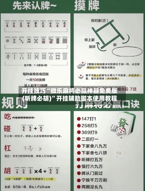 开挂技巧“微乐麻将必赢神器免费版(听牌必胡)”开挂辅助脚本使用教程-第1张图片