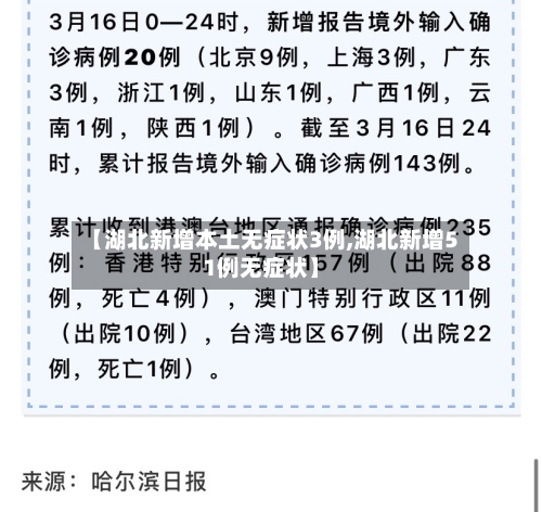 【湖北新增本土无症状3例,湖北新增51例无症状】-第2张图片