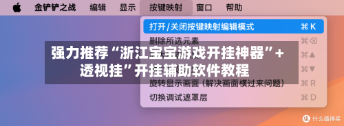 强力推荐“浙江宝宝游戏开挂神器”+透视挂”开挂辅助软件教程-第2张图片