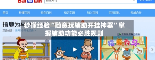 秒懂经验“随意玩辅助开挂神器”掌握辅助功能必胜规则-第2张图片