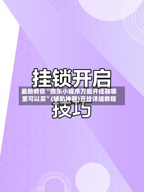 最新教你“微乐小程序万能开挂器哪里可以买”(辅助神器)开挂详细教程-第2张图片