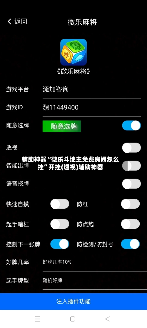 辅助神器“微乐斗地主免费房间怎么挂”开挂(透视)辅助神器-第3张图片