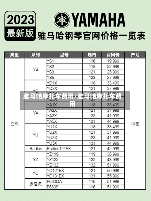 雅马哈摩托车费用/雅马哈摩托车费用-第2张图片