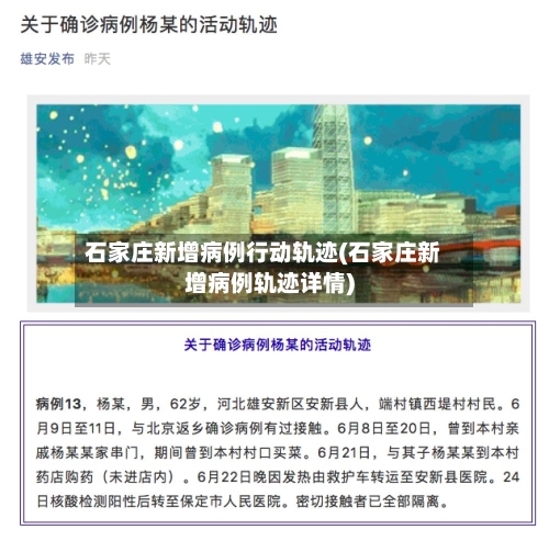 石家庄新增病例行动轨迹(石家庄新增病例轨迹详情)-第2张图片