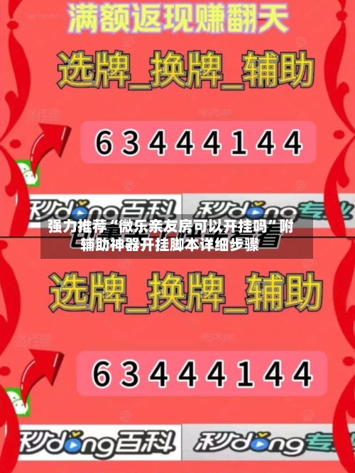 强力推荐“微乐亲友房可以开挂吗”附辅助神器开挂脚本详细步骤-第2张图片