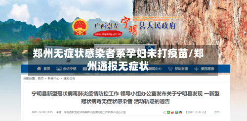 郑州无症状感染者系孕妇未打疫苗/郑州通报无症状-第2张图片