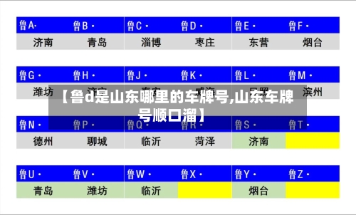 【鲁d是山东哪里的车牌号,山东车牌号顺口溜】-第3张图片