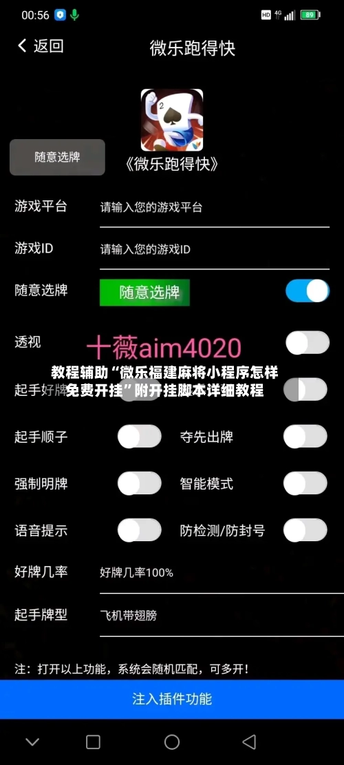 教程辅助“微乐福建麻将小程序怎样免费开挂”附开挂脚本详细教程-第3张图片