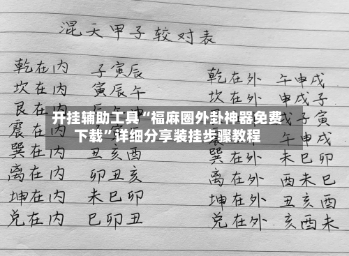 开挂辅助工具“福麻圈外卦神器免费下载	”详细分享装挂步骤教程-第2张图片