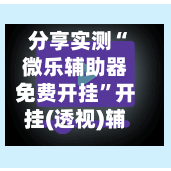 分享实测“微乐辅助器免费开挂	”开挂(透视)辅助神器-第2张图片