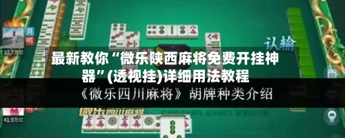 最新教你“微乐陕西麻将免费开挂神器”(透视挂)详细用法教程-第2张图片