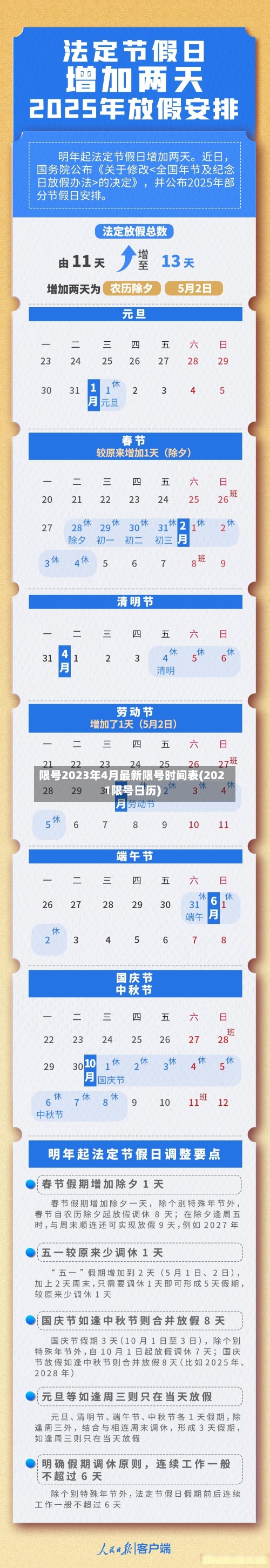 限号2023年4月最新限号时间表(2021限号日历)-第2张图片